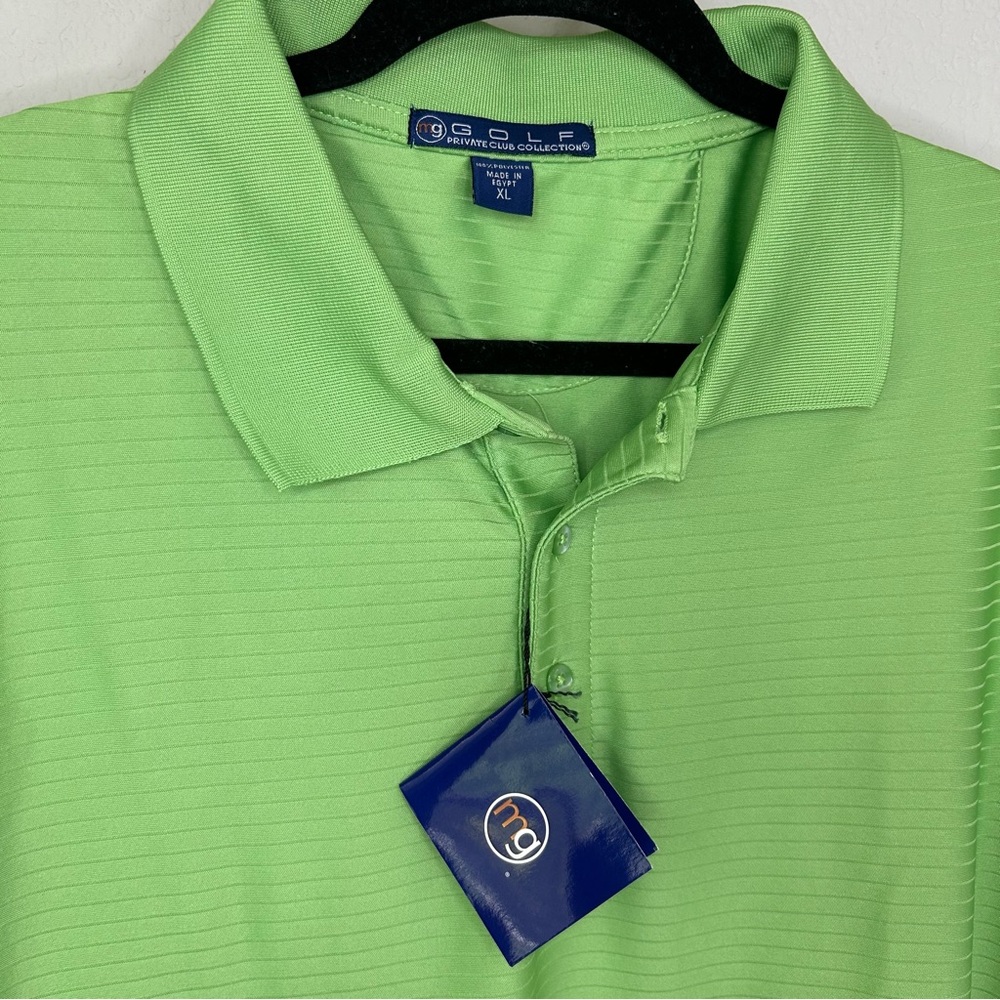 MG GOLF Men's XL Green Polo Shirt NWT